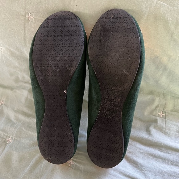 TUK sueded fox ballet flats green Sz 9 - Picture 9 of 11